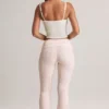 Pantalones acampanados de talle medio con vuelta de Bebe en modal y estampado de rayas