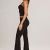 Pantalones acampanados de talle medio Patsy Modal en negro