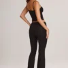 Pantalones acampanados de talle medio Patsy Modal en negro