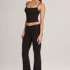 Pantalones acampanados de talle medio Patsy Modal en negro