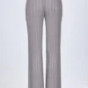 Pantalones acampanados de talle medio Selara en color plata