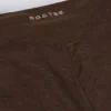 Pantalones acampanados fruncidos de jersey cepillado en color Pecan Marl