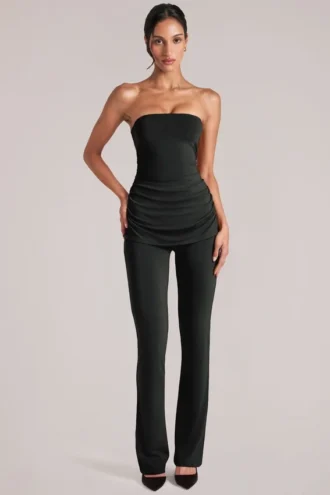 Pantalones ajustados de talle medio Lumi en negro