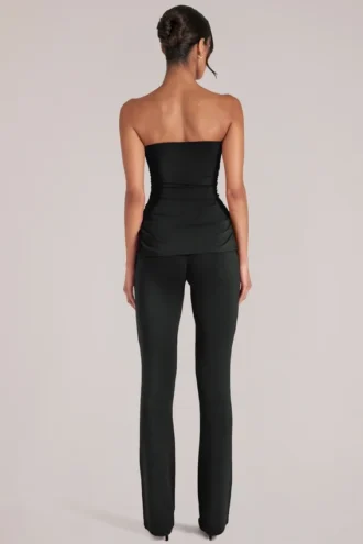 Pantalones ajustados de talle medio Lumi en negro