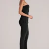 Pantalones ajustados de talle medio Lumi en negro