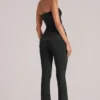 Pantalones ajustados de talle medio Lumi en negro
