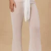 Pantalones anchos con lazo delantero Hydra en blanco