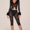 Pantalones capri con cordones Annalisa  en negro