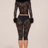 Pantalones capri con cordones Annalisa  en negro