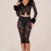 Pantalones capri con cordones Annalisa  en negro