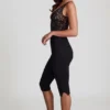 Pantalones capri cortos Giuliana Ponte Jersey en negro