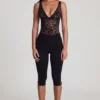 Pantalones capri cortos Giuliana Ponte Jersey en negro