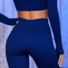 Pantalones Cortos ciclistas acanalados en azul marino