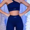 Pantalones Cortos ciclistas acanalados en azul marino