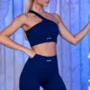 Pantalones Cortos ciclistas acanalados en azul marino
