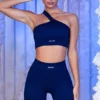 Pantalones Cortos ciclistas acanalados en azul marino