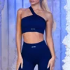 Pantalones Cortos ciclistas acanalados en azul marino