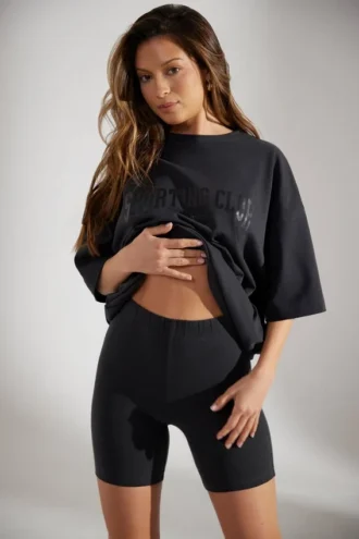Pantalones Cortos ciclistas de algodón suave en negro