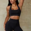 Pantalones Cortos ciclistas de cintura alta Define Luxe en negro