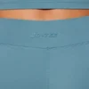 Pantalones Cortos con cintura retorcida y bolsillos en azul piedra