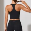 Pantalones Cortos con cintura retorcida y bolsillos en negro