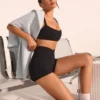 Pantalones Cortos cruzados Soft Active en negro