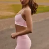 Pantalones Cortos cruzados Soft Active en rosa empolvado