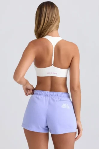 Pantalones Cortos de chándal de talle medio en color pervinca