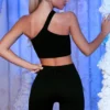Pantalones Cortos de ciclista acanalados en negro