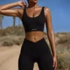 Pantalones Cortos de ciclista de cintura alta FlexiRib en negro