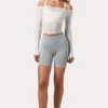 Pantalones Cortos de ciclista sin costuras Super Sculpt en gris