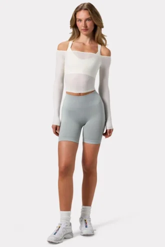 Pantalones Cortos de ciclista sin costuras Super Sculpt en gris
