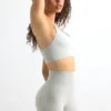 Pantalones Cortos de cintura alta Define Luxe en gris