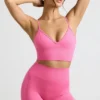 Pantalones Cortos de cintura alta Define Luxe en rosa intenso