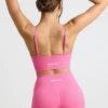 Pantalones Cortos de cintura alta Define Luxe en rosa intenso