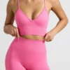 Pantalones Cortos de cintura alta Define Luxe en rosa intenso