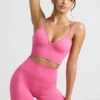 Pantalones Cortos de cintura alta Define Luxe en rosa intenso