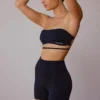 Pantalones Cortos de cintura alta en negro