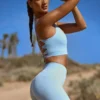 Pantalones Cortos de cintura alta FlexiRib en azul