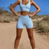 Pantalones Cortos de cintura alta FlexiRib en azul
