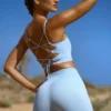 Pantalones Cortos de cintura alta FlexiRib en azul