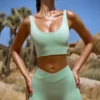 Pantalones Cortos de cintura alta FlexiRib en verde