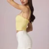 Pantalones Cortos de cintura alta y corte acampanado Beata en lavado crudo