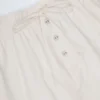 Pantalones Cortos de popelín de algodón con lazo delantero Elsie en blanco