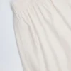 Pantalones Cortos de popelín de algodón con lazo delantero Elsie en blanco