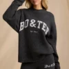 Pantalones Cortos de Punto de Talle Medio en Gris Carbón Jaspeado