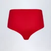 Pantalones cortos de talle bajo de jersey elástico Sabrine en rojo fuego