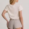 Pantalones cortos de talle bajo Lanori en color crudo