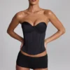 Pantalones cortos de talle bajo Sabrine de jersey elástico en negro