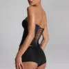 Pantalones cortos de talle bajo Sabrine de jersey elástico en negro